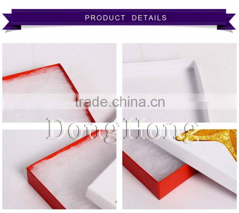 wedding /christmas star cardboard hat boxes lid with ribbon ornament