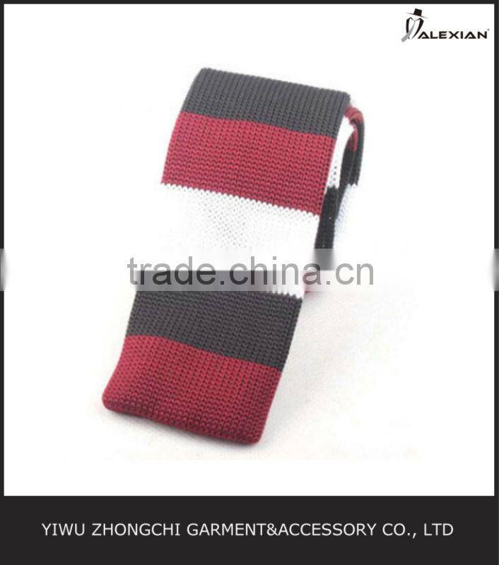 flat bottom silk knit tie