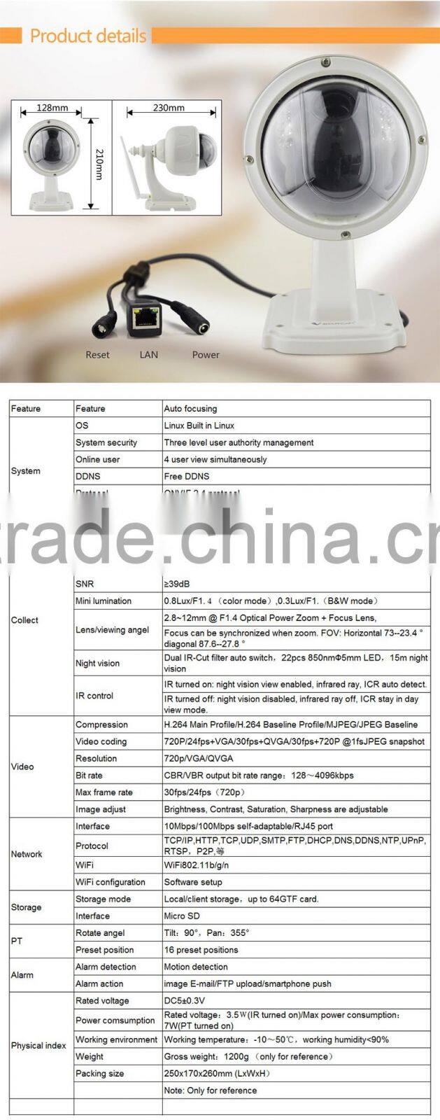 Hot selling VStarcam 720P solar powered wireless security IP camera outdoor