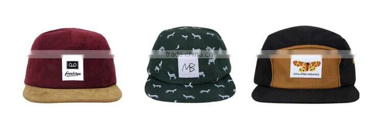 cotton fitted embroidered snapback 5 panel baseball hat