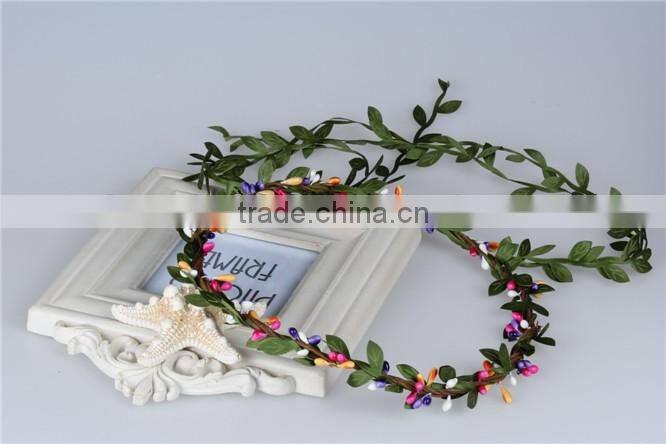 Wedding artificial Flower hair wreath.summer beach gift hair jewelry accessory