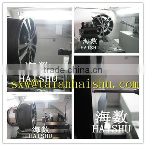 China Tai'an CK6187W Alloy CNC Rim Repair Lathe Machine with digitizer probe /Repair car wheel lathe price