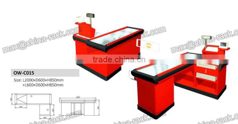 Long Automatic Electric Checkout Counter for Supermarket