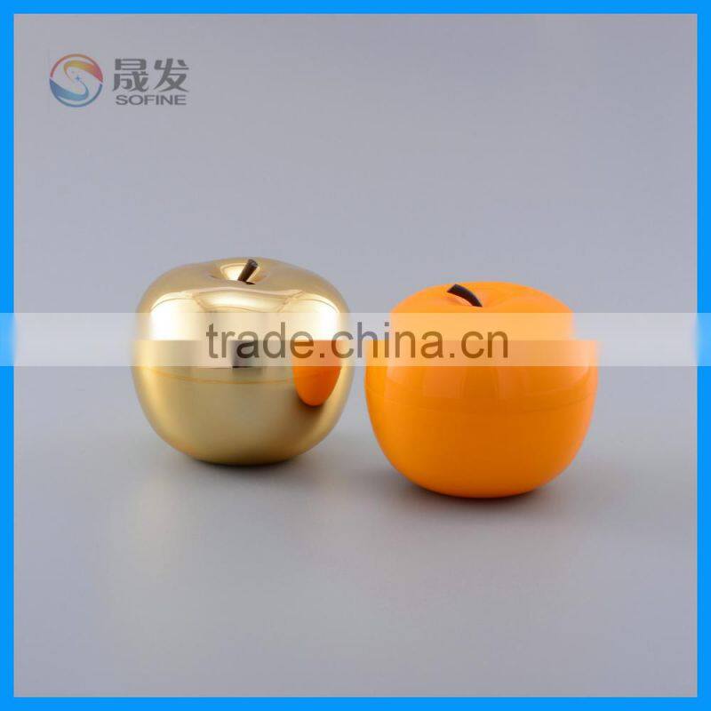 Gold fruit shape cream jar