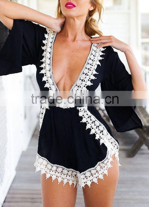 2015 new design sexy beachwear for women white and black beach dress casual women dress wholesale