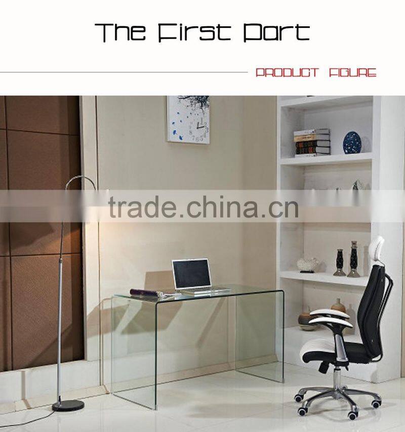 Luxury wall mounted curved glass console table