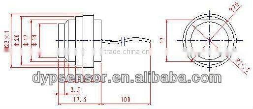 Hot Sell1.2MHz Underwater Ultrasonic Transducer for Flow MeterHigh Temperature Press Transducer for Ultrasonic Flow Measurement