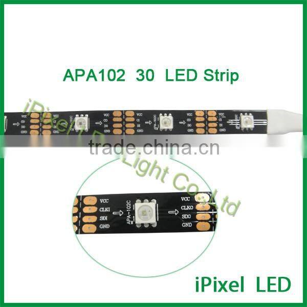 addressableAPA102 30leds colorful cover dc led strips flexible led strip