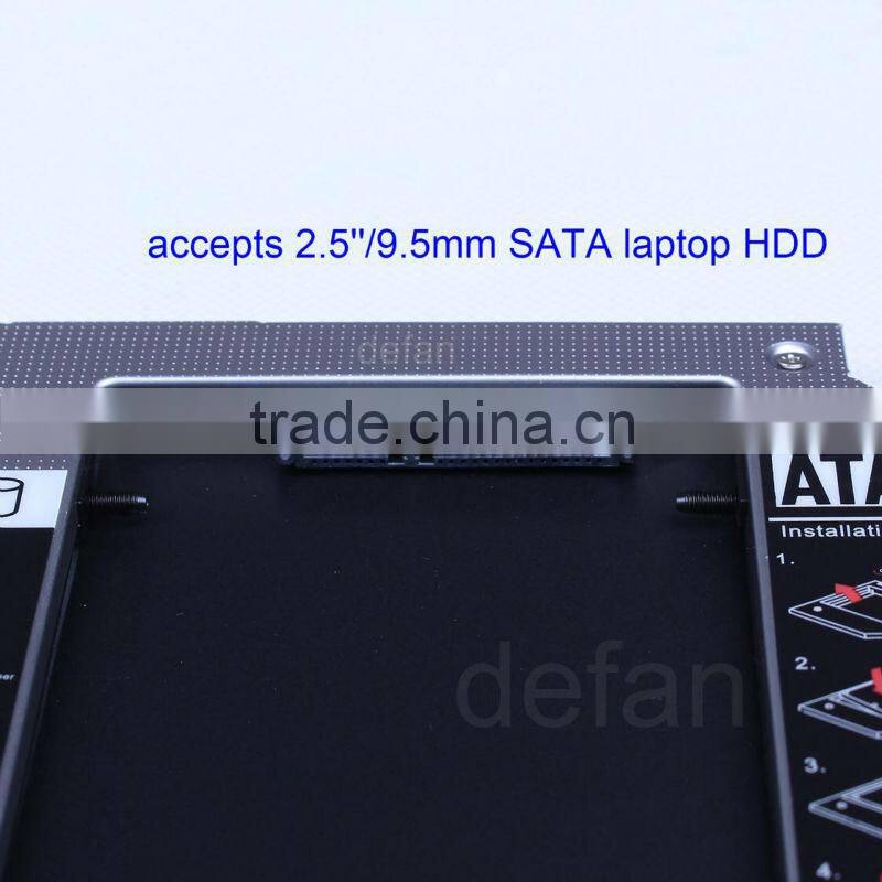 2nd HDD Hard Drive Caddy Optibay for MacBook Pro Unibody 13" 15" 17" 9.5mm