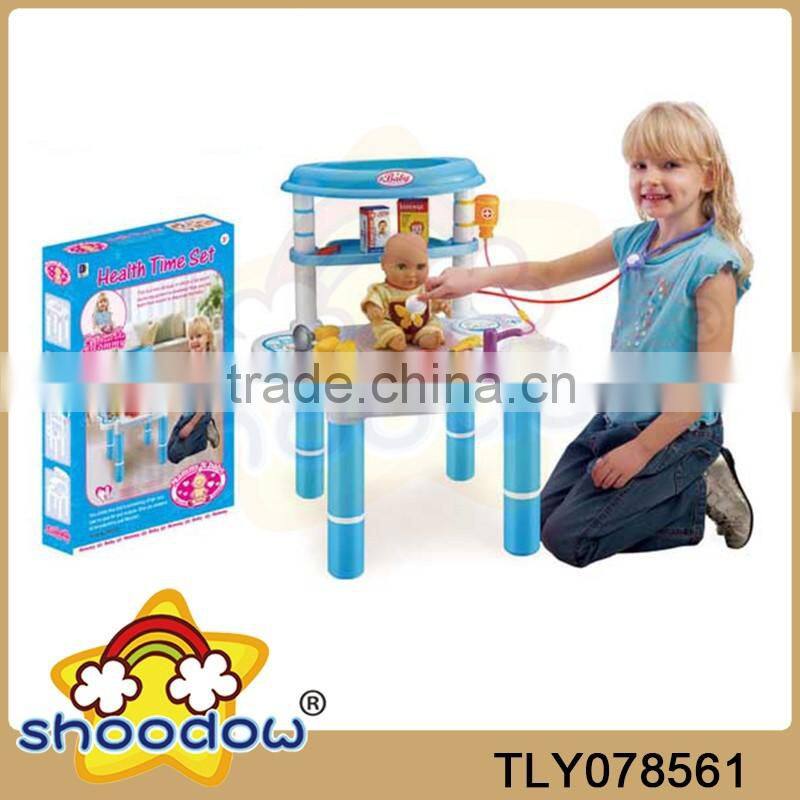 Play At Home pretend kitchen with wash set toy kitchen table set with washing machine with light and music