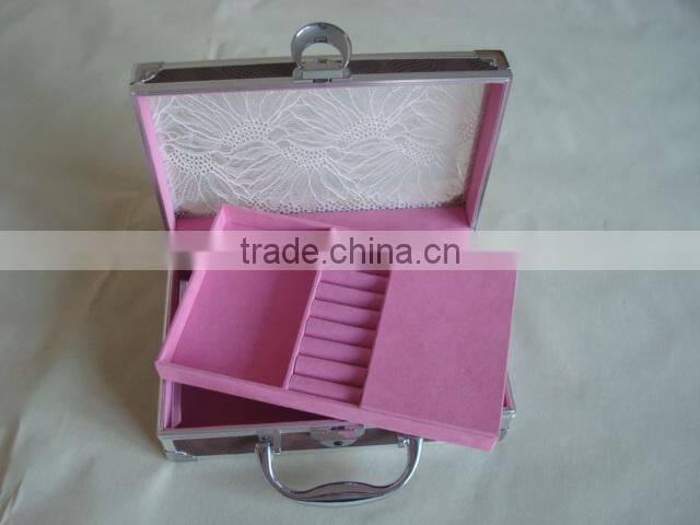 Aluminum jewel case cosmetic case gift box makeup box