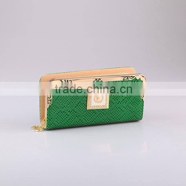 4533 Green Patent PU Wallets Elegant Women Purse and bags
