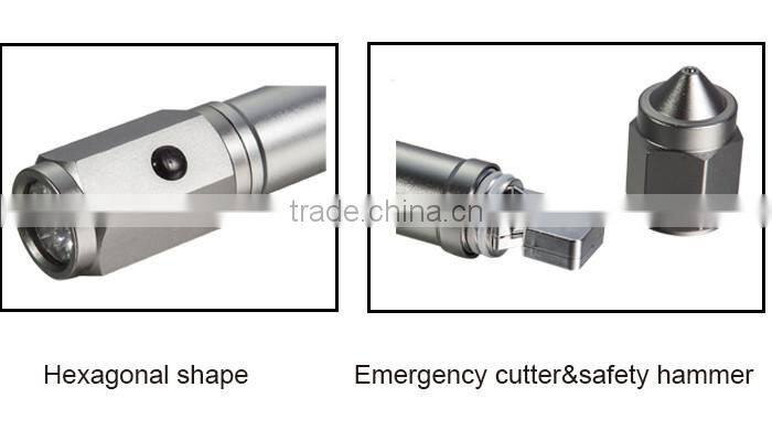 8 LED Emergency light flashlight with Auto Rescue Seatbelt Cutter, Car Glass Breaking Window Hammer