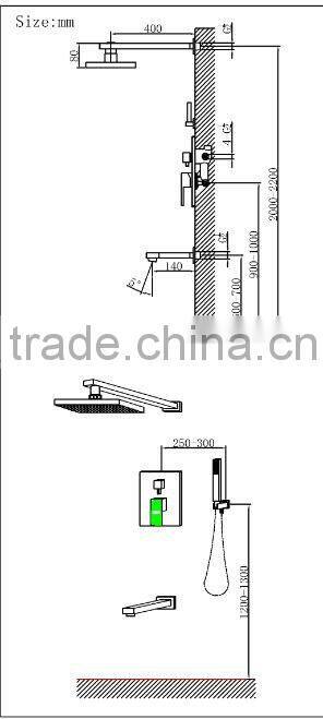 ORB oil rubbed bronze in-wall shower set LB2056/022/8951