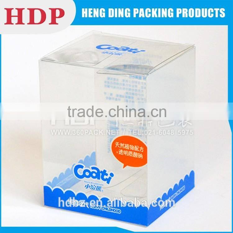 customized clear plastic square packaging box