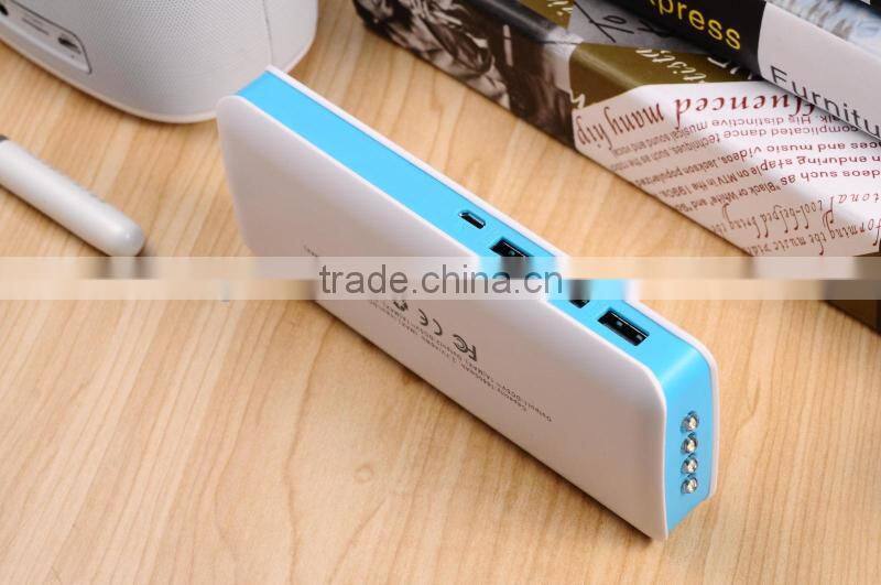 Free sample & logo built-in portable High capacity 15000mah power bank