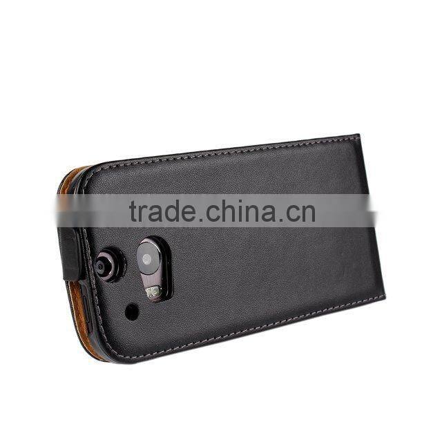 2015 New arrived book style PU leather mobile phone case for HTC One M8