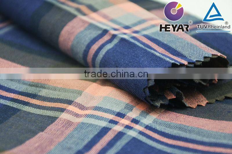 Yarn Dyed Checks Wool Cotton Men's Shirt Fabric