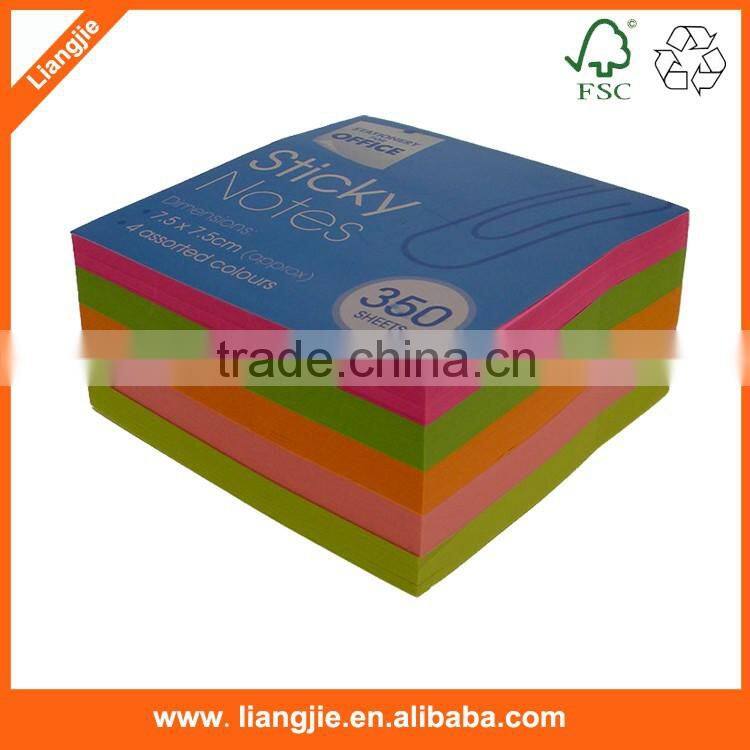 Color Sticky memo pad block paper