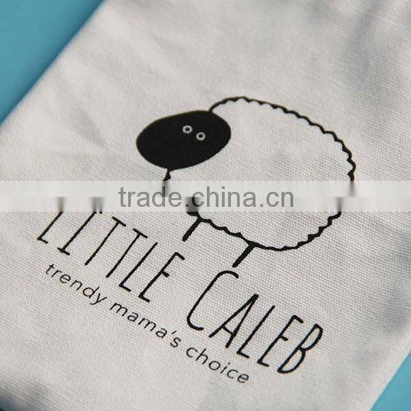 Promotion Custom Logo Jewelry Small White Drawstring Cotton Pouch