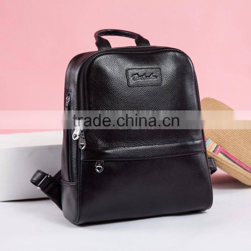 leather day backpack bag school bag girls laptop shoulders bag