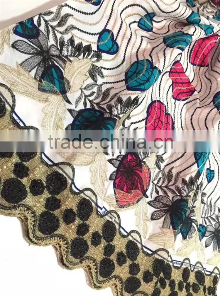Super wax holland fabric 2016 cotton cord lace white wax lace for women garment