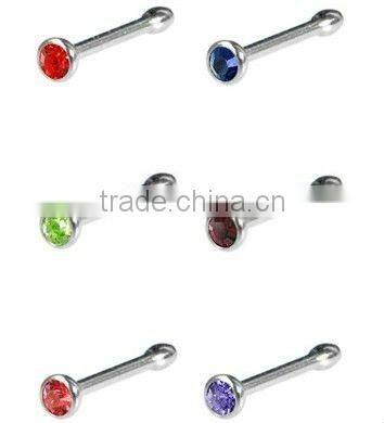 316L steel crystal nose ring body piercing jewelry nose ring