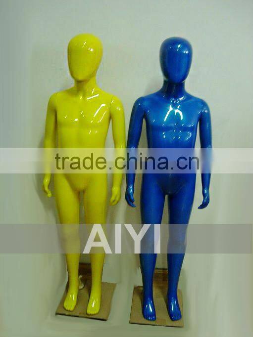 fashion store window display high glossy abstract kid manikins