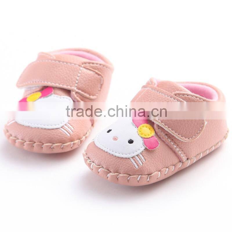 hot sale cute hello kity shoes wholesale high quality leather baby shoes