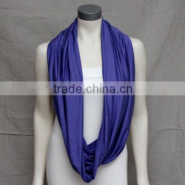 China made rayon spandex jersey light purple multi functional nursing scarf cover