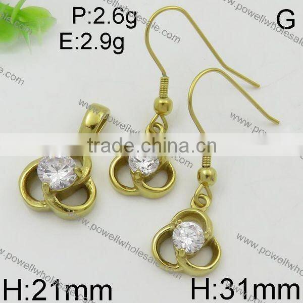 Fashion hot sepcial style wholesale dubai 24k gold jewelry set