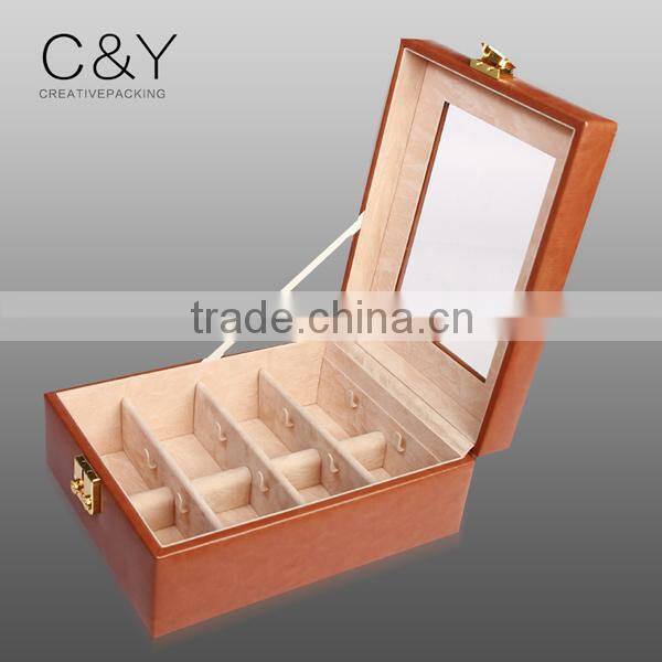 Hot Sale Brown PU Leather Spectacle Storage Case