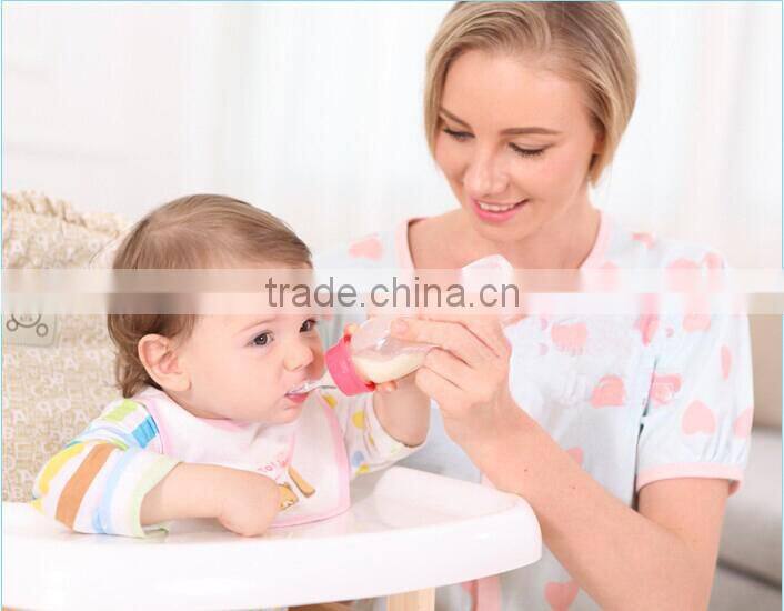 New baby food bottle feeder, feeding bottle with spoon