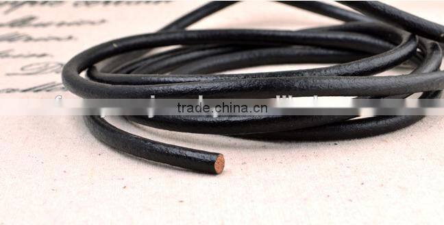 Factory Outlets OEM 10mm Black Round Leather Cord