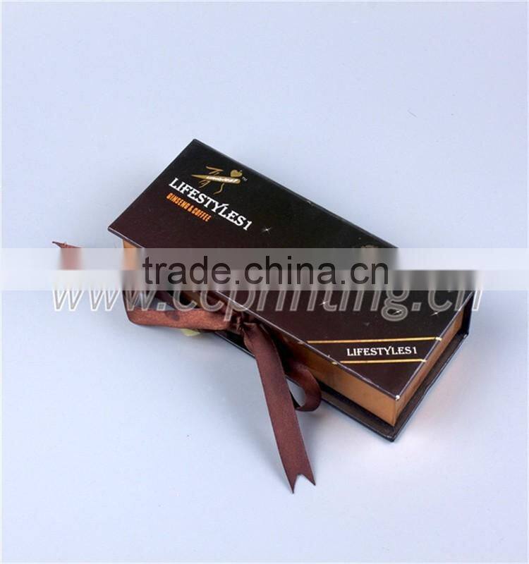 Magnetic gift cardboard jewelry box for necklace