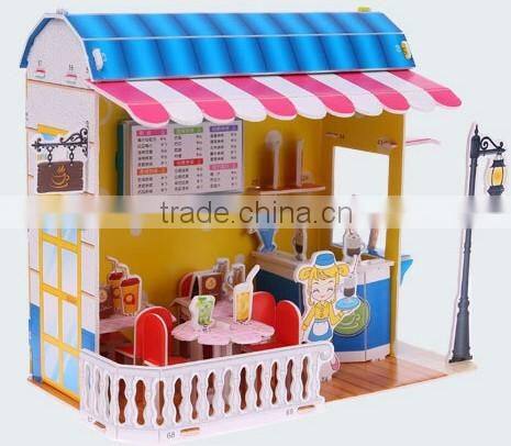 Promotion 3D puzzle shop store toys for girls