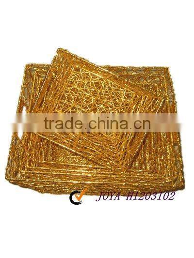 straw basket with handles