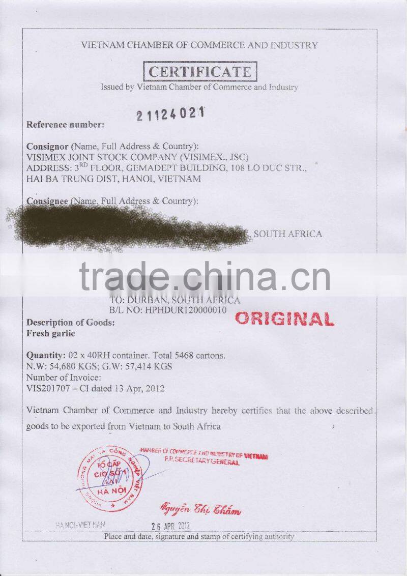 WHITE GARLIC FROM VIETNAM (SKYPE: VISIMEX10)