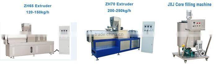 High Quality Full Automatic Chocolate Filled Core Filling/puffed Corn Snacks Food Making Machine