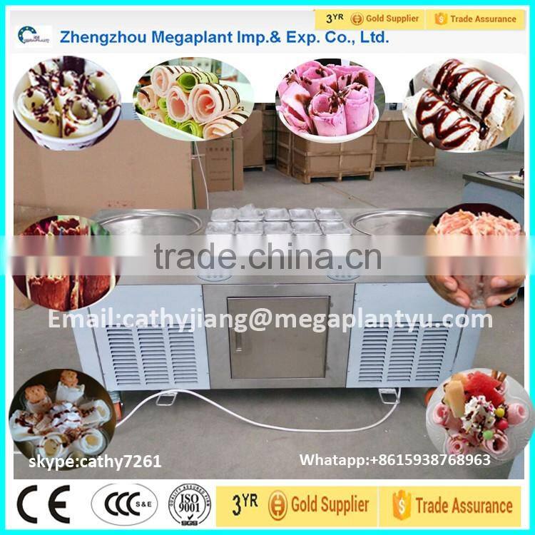 rolled pan fried ice cream machine