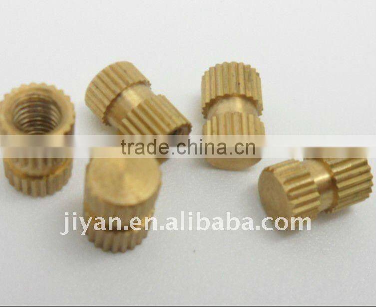 Factory wholesale m3/m4/m5 brass inside/outside knurled nut part