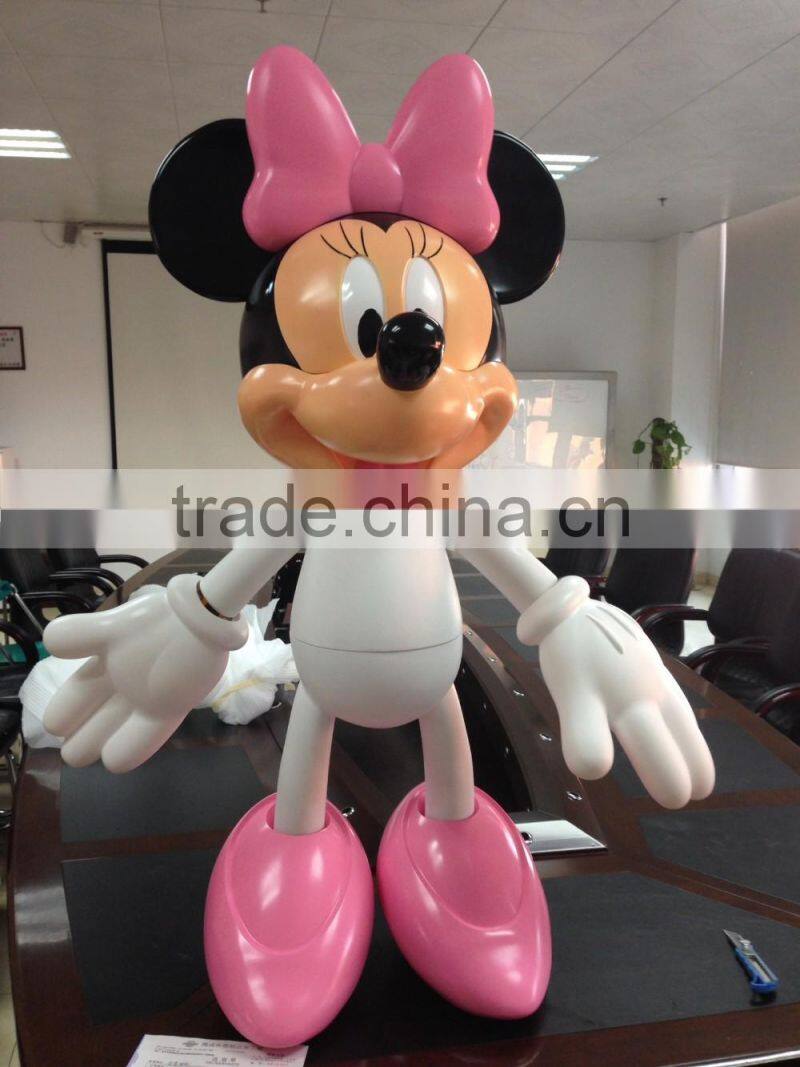 OEM Blow Molding Factory, ,3D Cartoon toy,Plastic Mickey Minnie Mouse toy.