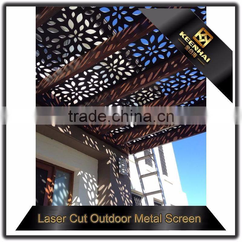 Villa Garden Decoration Powder Coated Laser Cut Metal Aluminum Garden Fence Panels