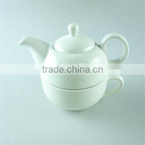 stock cheap white ceramic tea cup pot in one hot sale