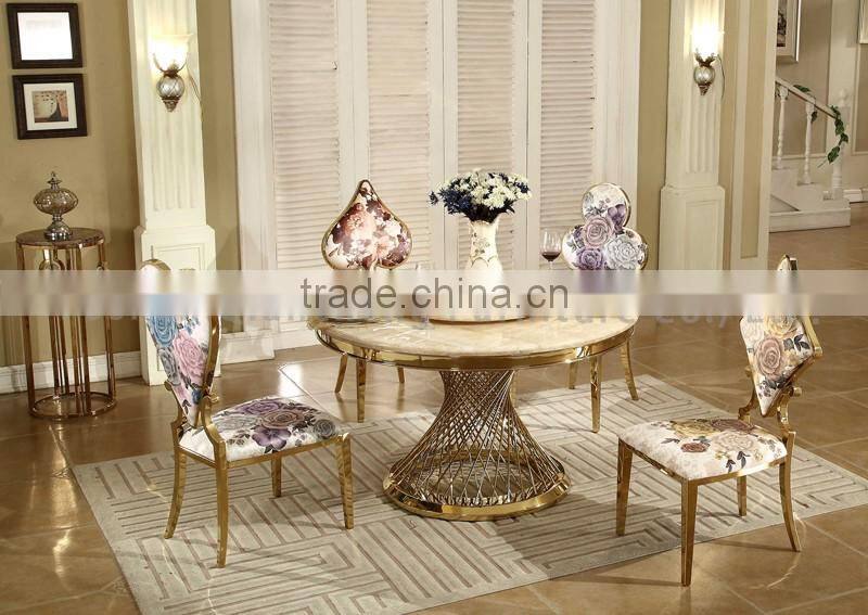 Most popular modern hotel furniture round rotating top dining table