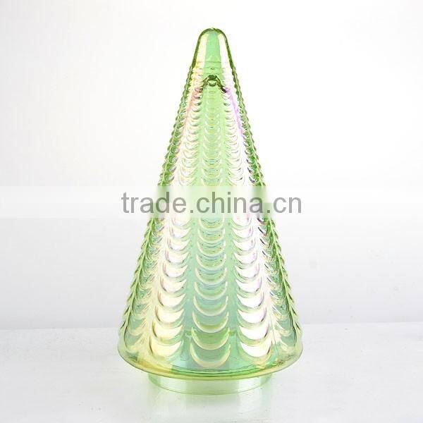 colored decorative blwon glass christmas tree