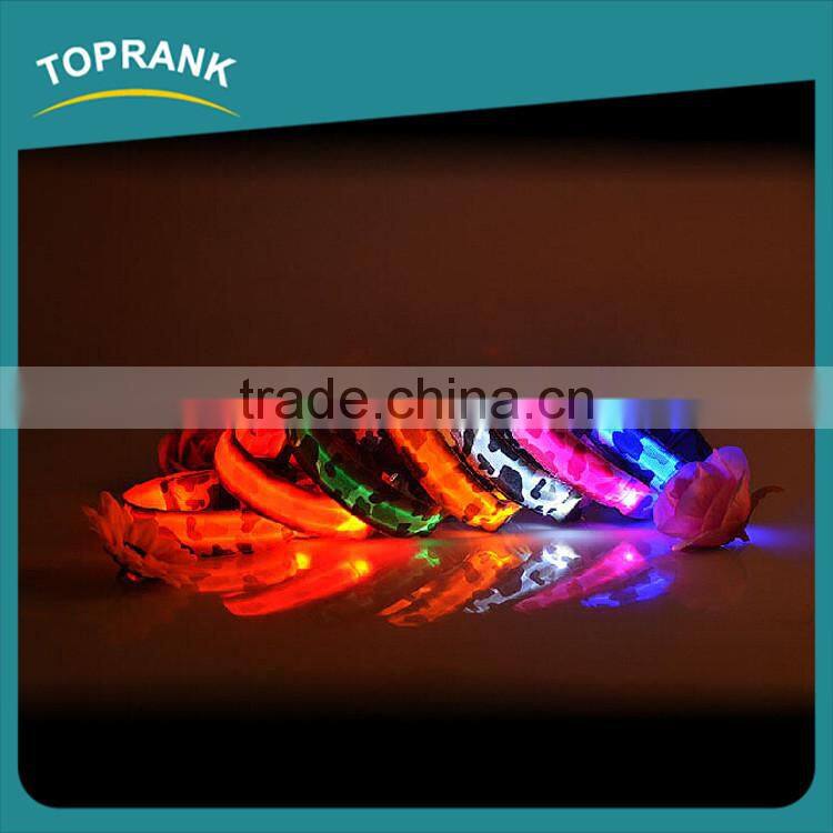 Cheap wholesale luminous led dog collar making supplies pet supply