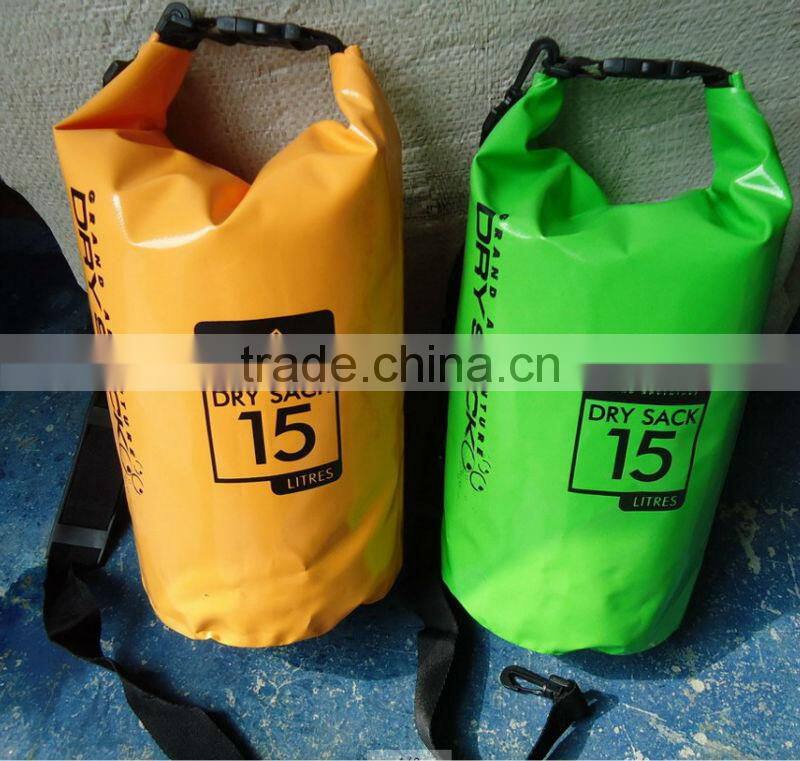 waterproof bag and dry sack in colors and sizes