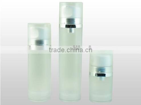 round empty cosmetic plastic jar