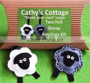 alibaba express hot sale high quality decorative new products fabric eco friendly felt trolley coin keyring made in china